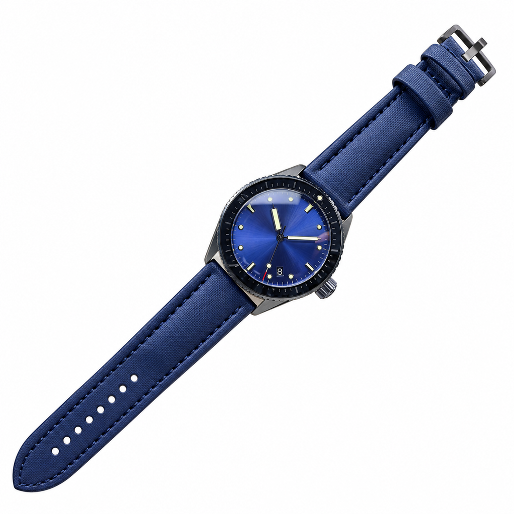 Blancpain Fifty Fathoms Bathyscaphe Blue Dial Date Steel Dive Watch