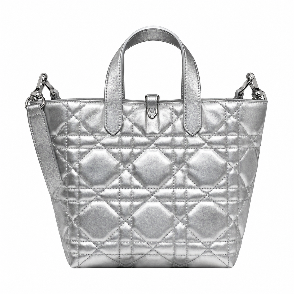 Dior Cannage Quilted Large Shoulder Tote 23cm