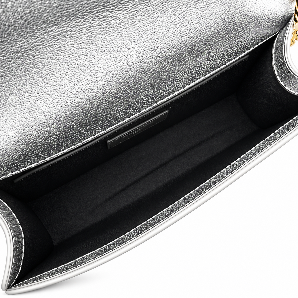 YSL Kate Chain Wallet Silver