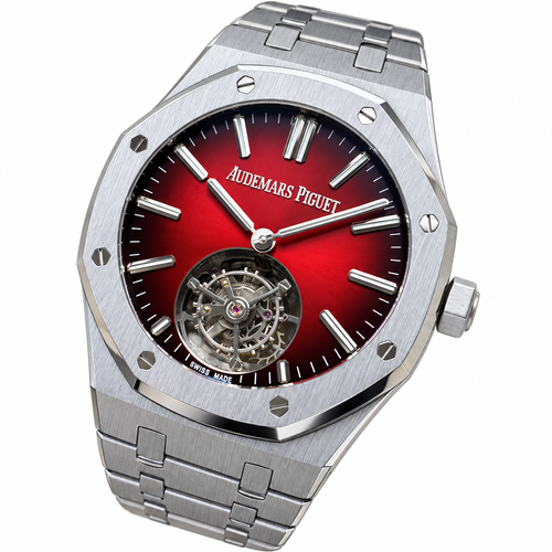 Audemars Piguet Royal Oak Tourbillon Stainless Steel Red Gradient Sunburst Dial Bracelet