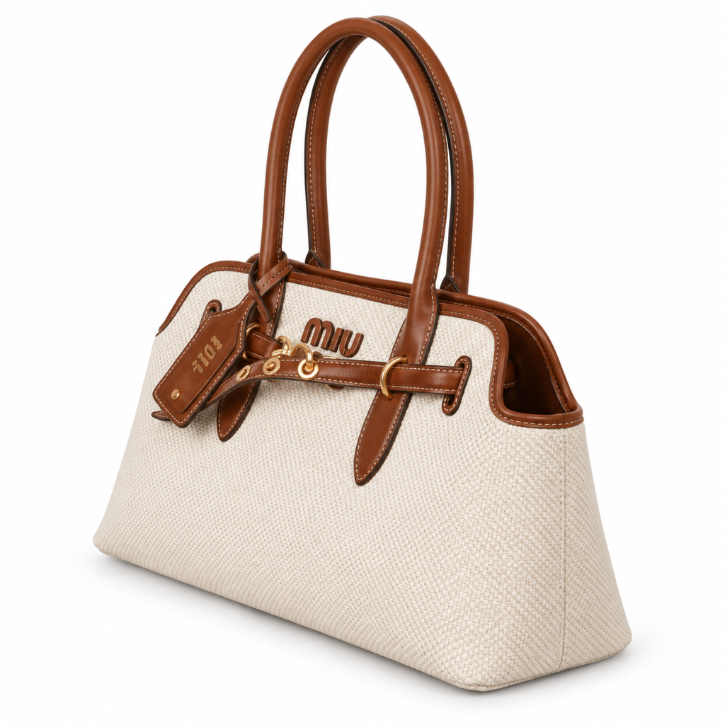 Miu Miu Leather Top Handle Bag 44 cm