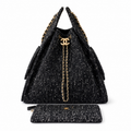 Chanel Classic Quilted Large Top Handle Tote Bag | CC Turn-Lock Chain Strap — 40cm