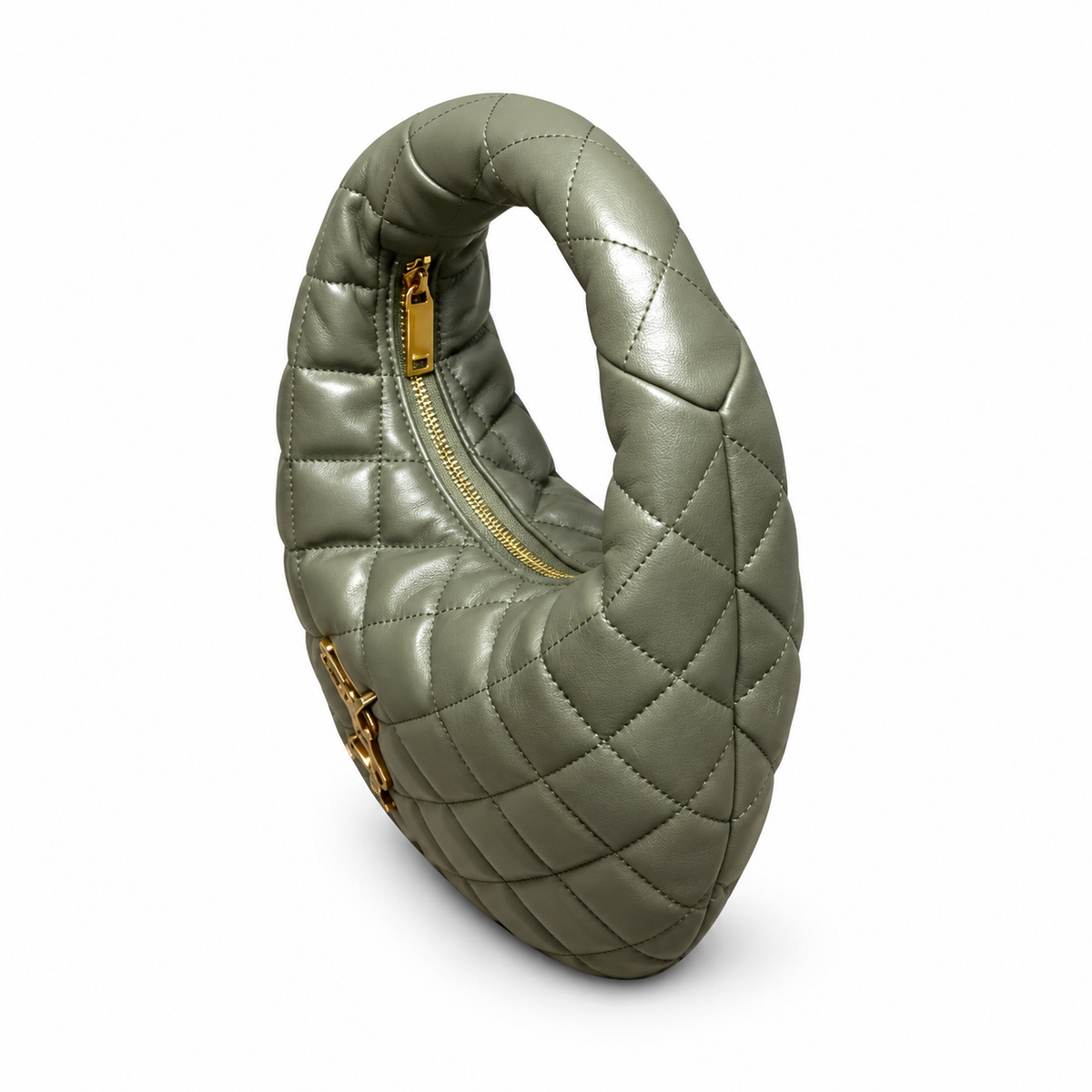 YSL Saint Laurent Quilted Leather Hobo Bag