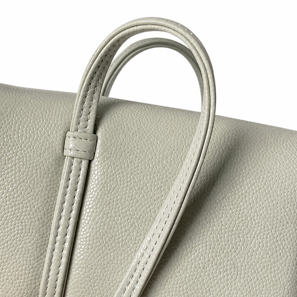 Chanel Pearl Grey Caviar Mini Flap Bag | Oversized CC Turn-Lock & Leather Strap