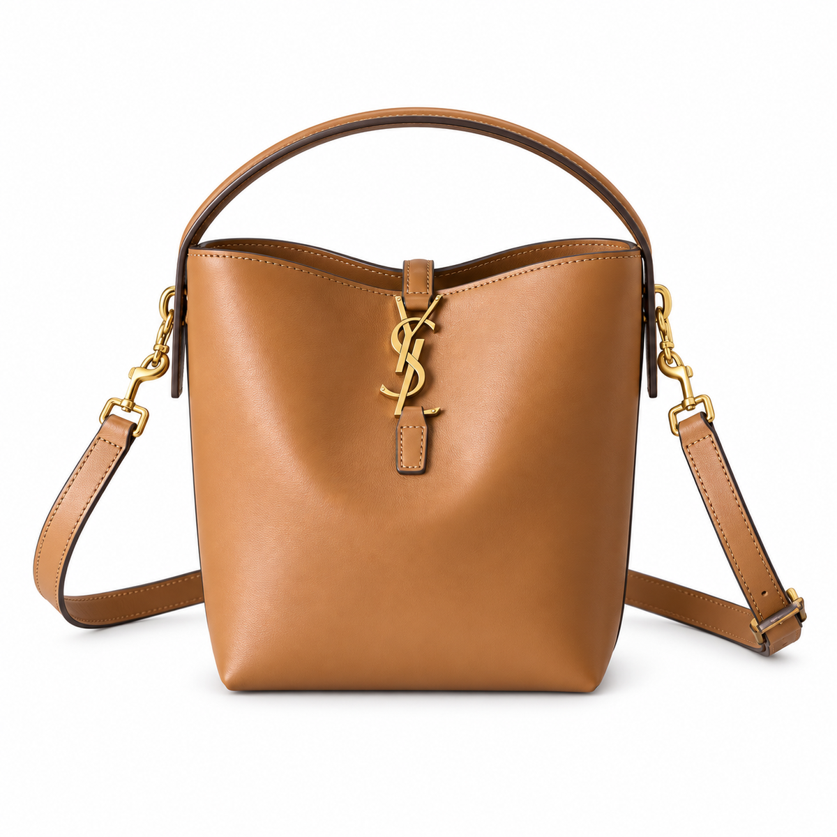 YSL Le 37 Bucket Bag – Tan Smooth Leather