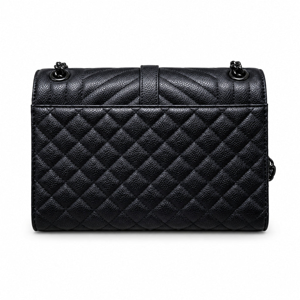 Saint Laurent YSL Envelope Medium – Black on Black