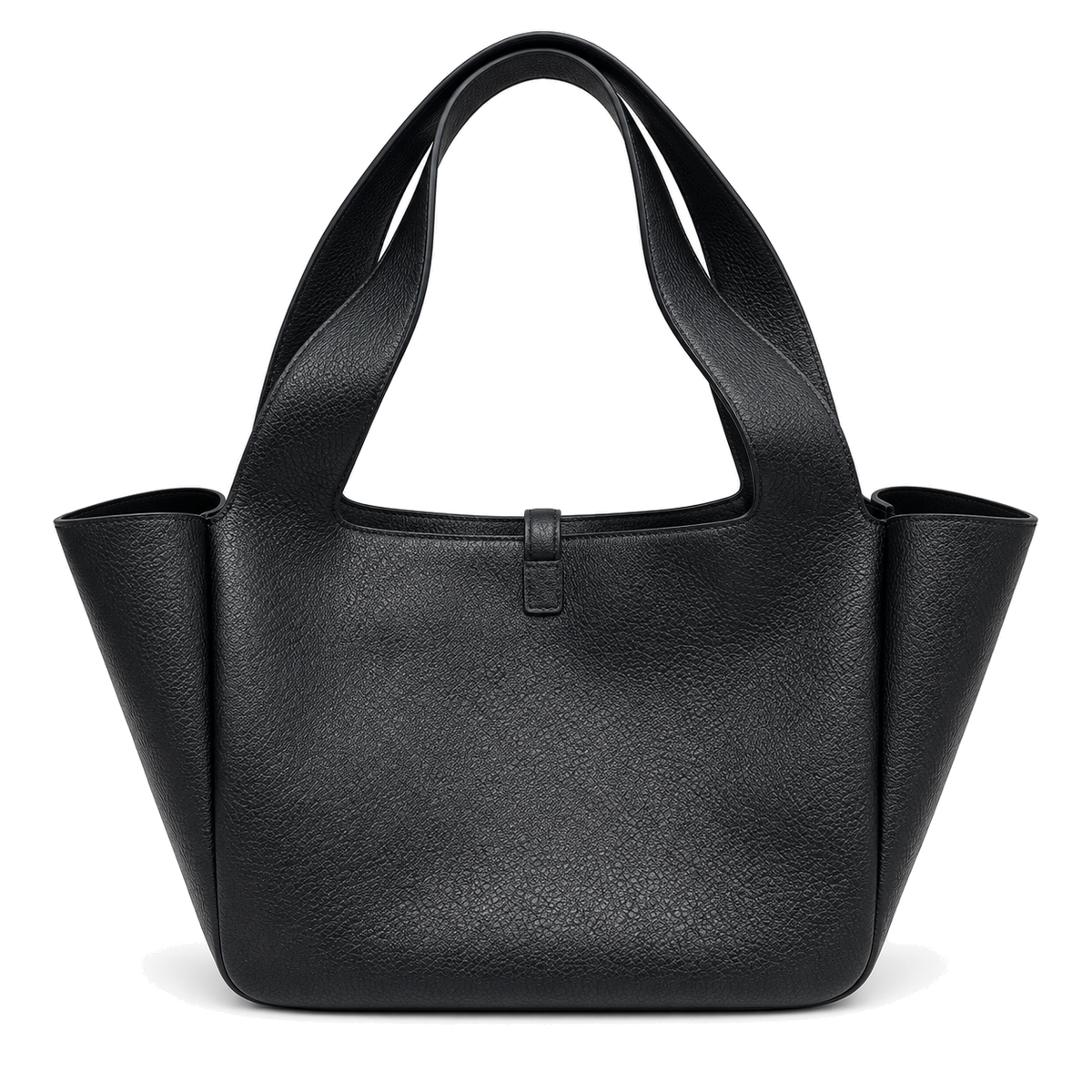 Saint Laurent YSL Bea Tote Bag – Black Grained Leather