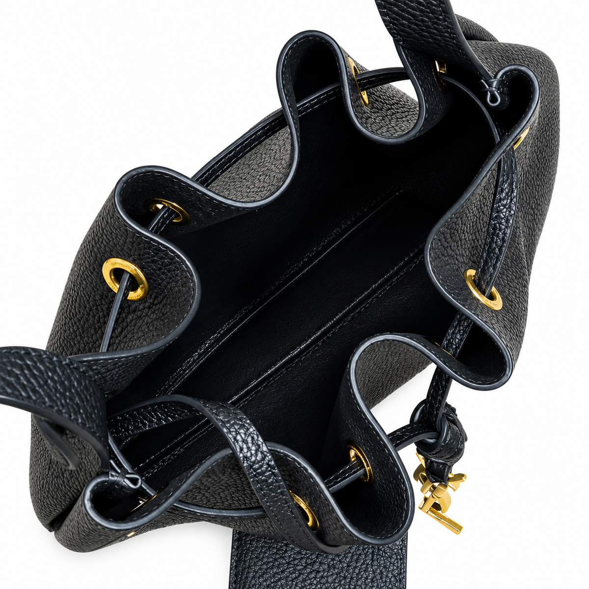 YSL Saint Laurent Teddy Bucket Bag – Black