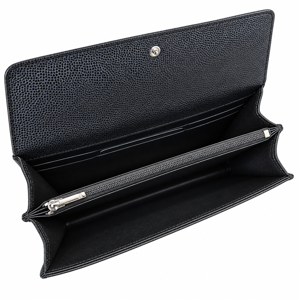 Chanel Trendy CC Quilted Caviar Top Handle WOC Black 19cm