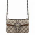 Gucci Dionysus Mini Bag in GG Supreme Canvas with Brown Suede