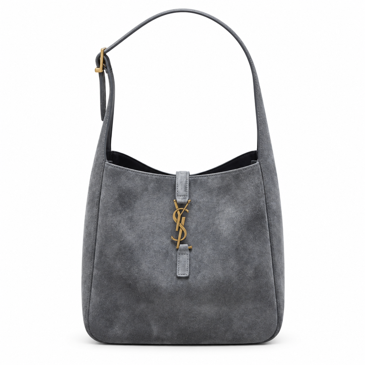 Saint Laurent YSL Le 5 à 7 Hobo – Slate Suede Gold