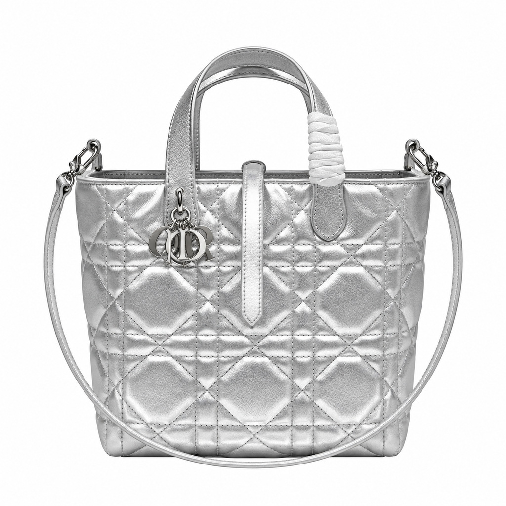 Dior Cannage Quilted Large Shoulder Tote 23cm