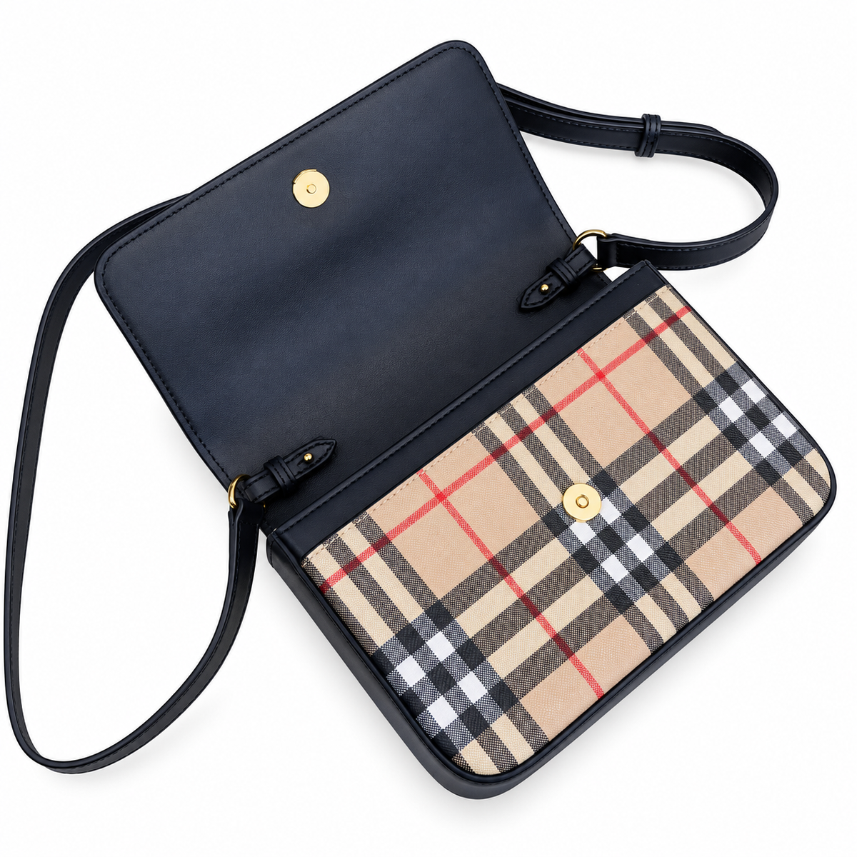 Burberry Heritage Check Flap Bag