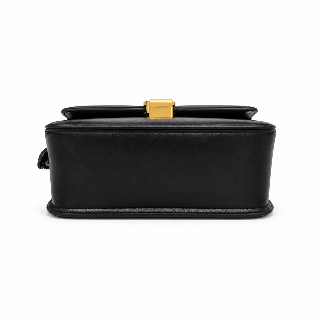 Saint Laurent YSL Solferino Shoulder Bag – Black Leather