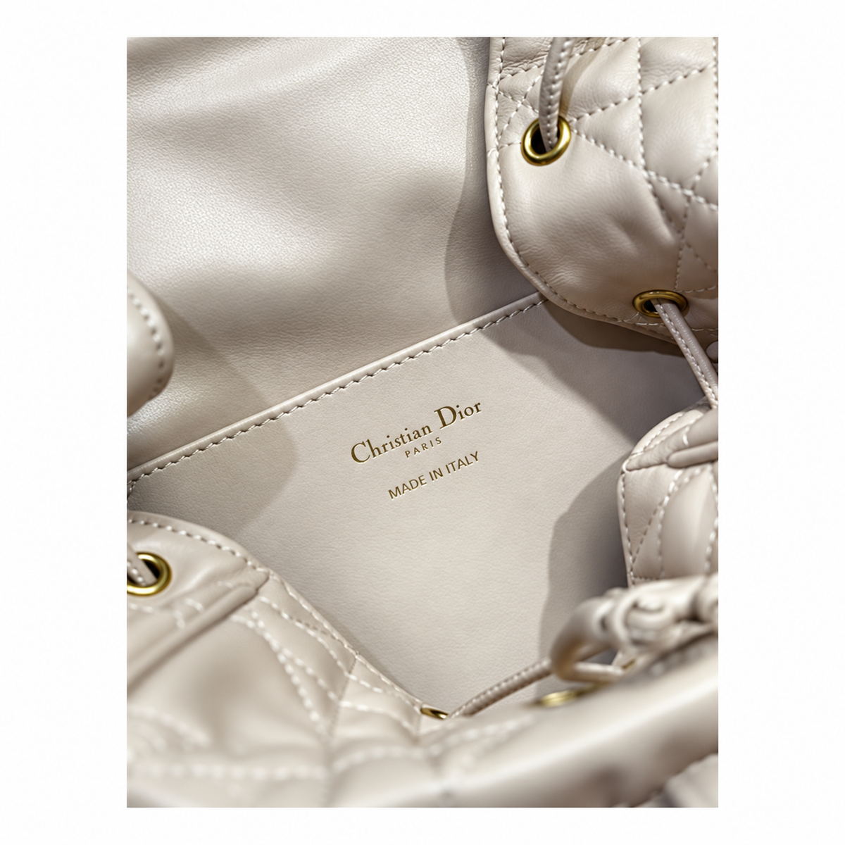 Dior Cannage Quilted Travel Backpack 23cm
