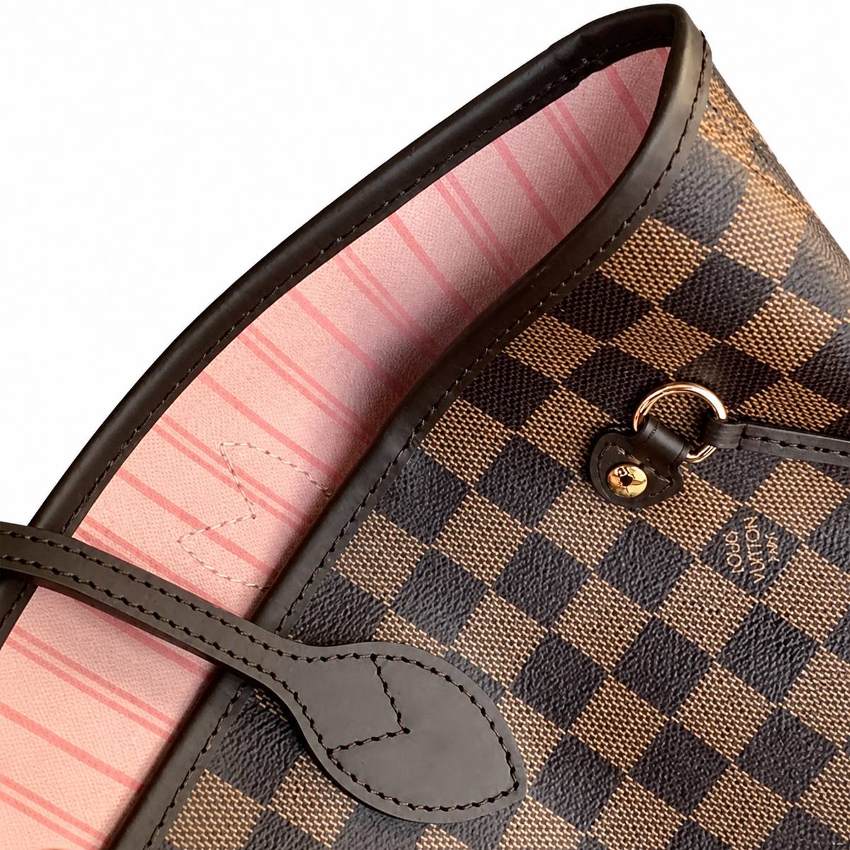 Louis Vuitton Neverfull MM – Damier Ebene Pink Interior