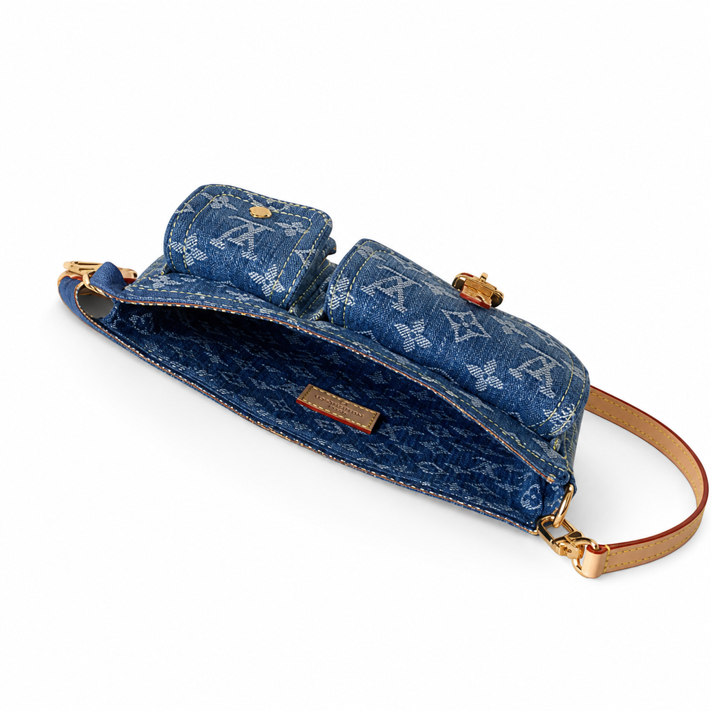 Louis Vuitton Monogram Denim Crossbody Clutch