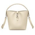 YSL Saint Laurent Le Petit Suzanne Bucket Bag in Cream Smooth Leather