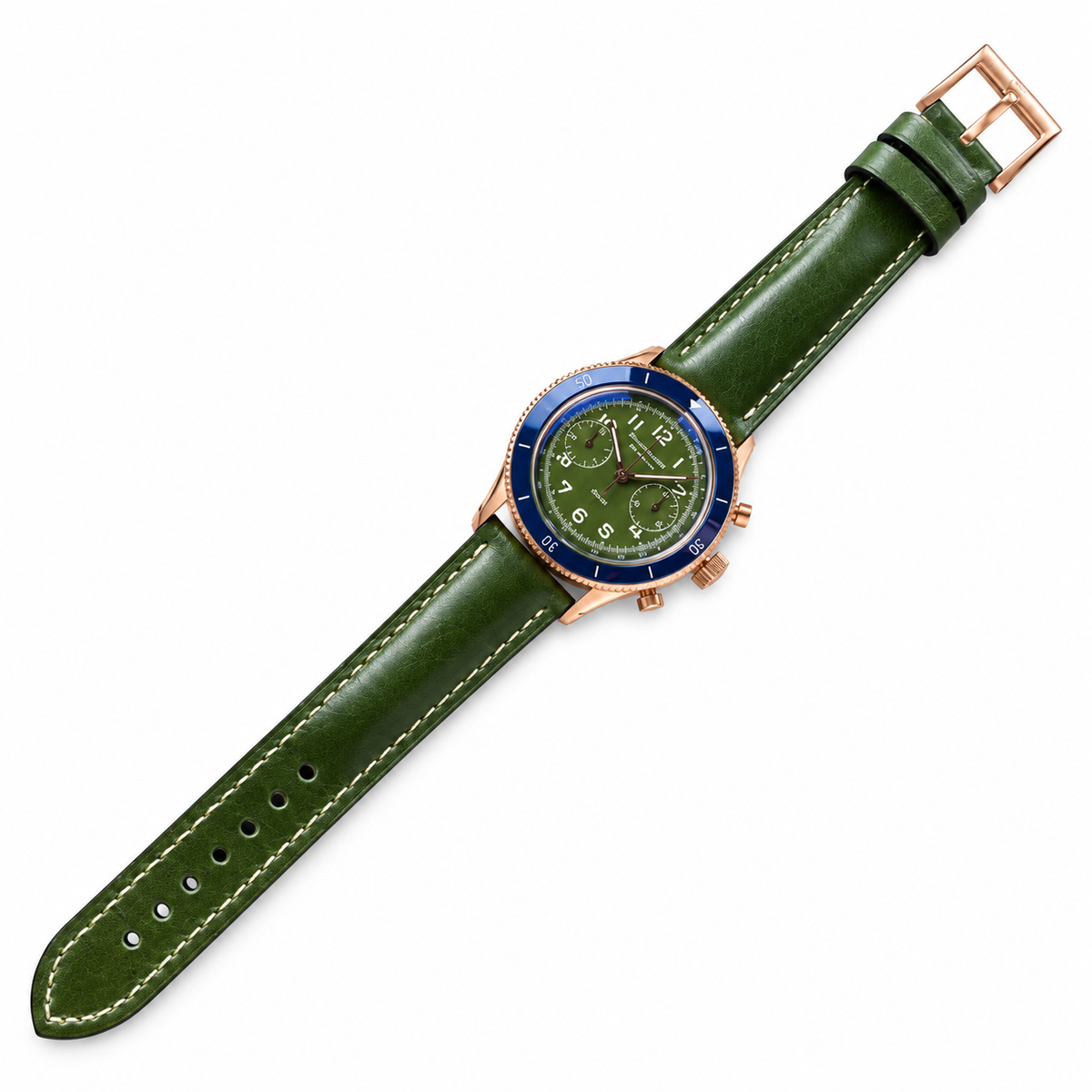 Blancpain Air Command Flyback Chronograph Rose Gold Green Watch
