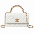 Chanel Quilted Leather Trim Mini Bag 18×11×6cm