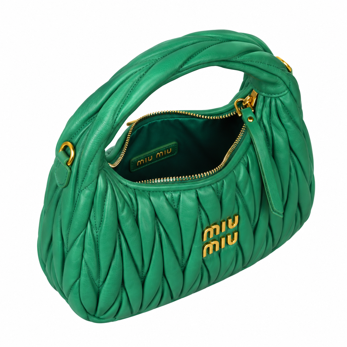 Miu Miu Leather Crossbody Bag 20cm
