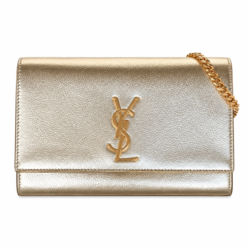 Saint Laurent YSL Kate Chain Bag – Gold Metallic Leather