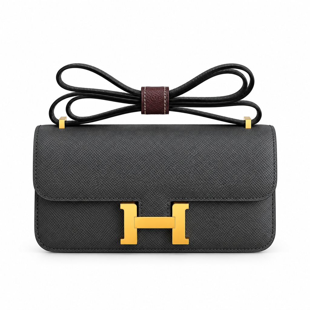Hermès Lindy 26cm Crossbody Bag – Graphite Grey & Gold | Power Luxury Leather