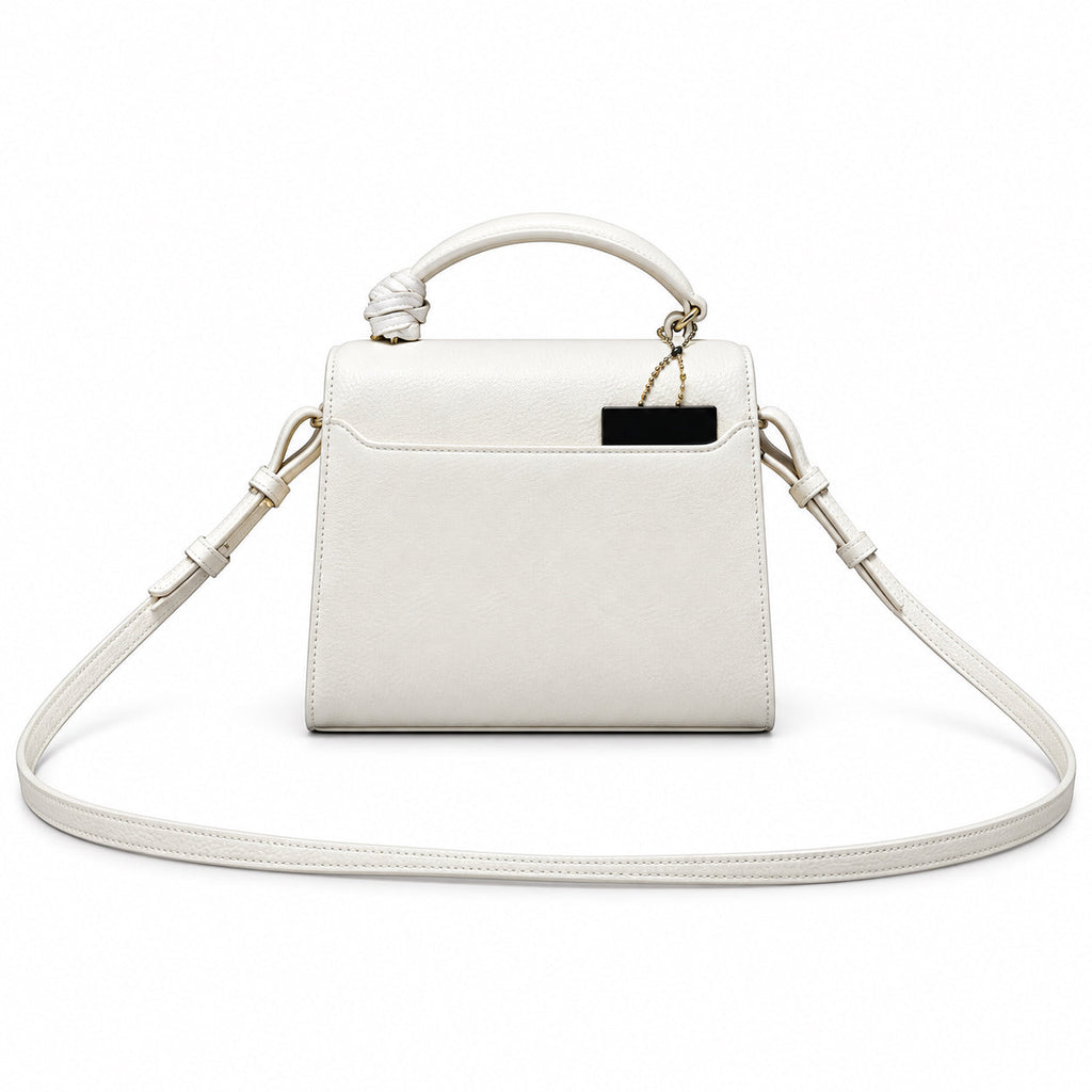 Saint Laurent Cassandra Mini – Cream Smooth Leather Gold