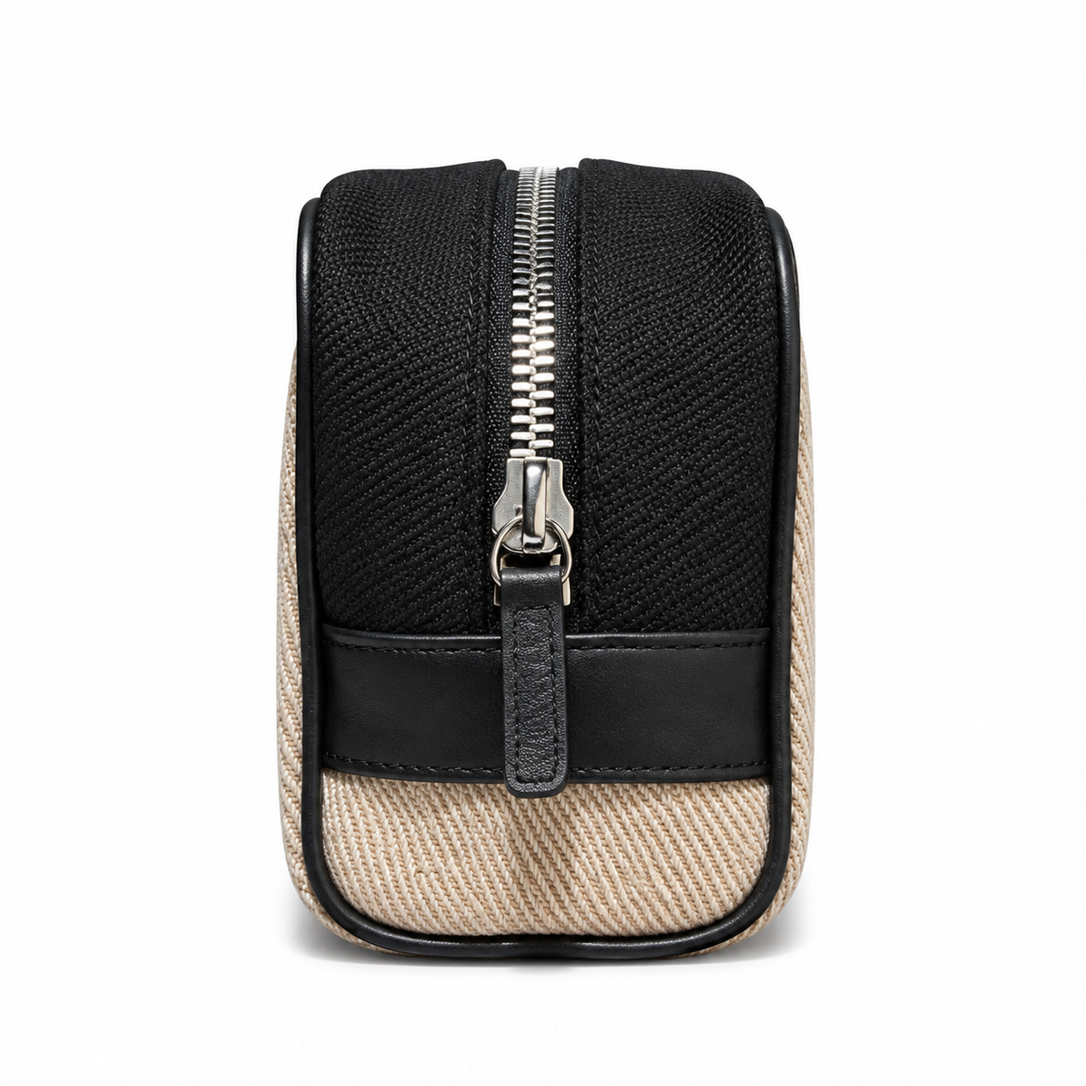 Chanel Natural Linen Camera Bag | Black CC Appliqué, Black Leather Trim & CHANEL Zip Pulls