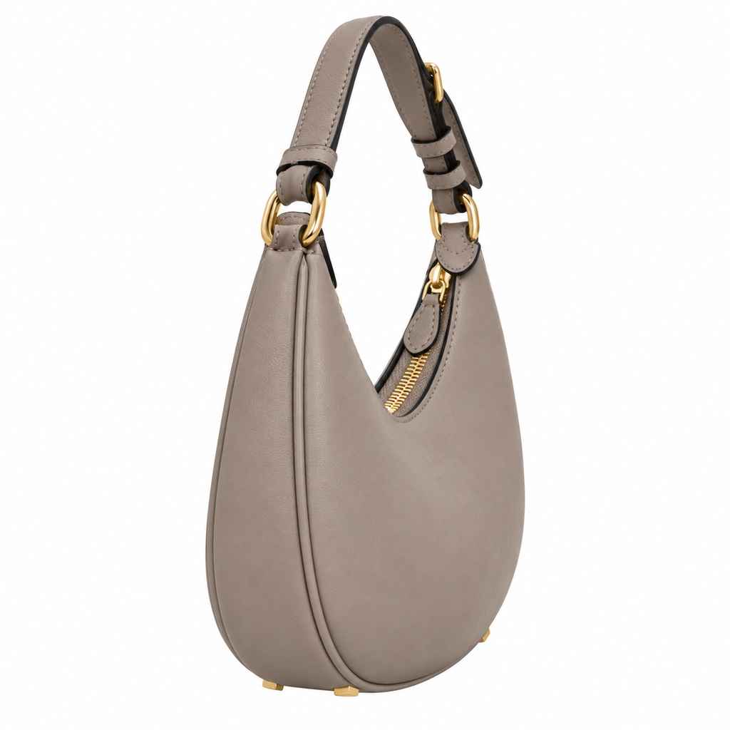 Fendi Fendigraphy Hobo Bag – Greige Smooth Calfskin Crescent Bag