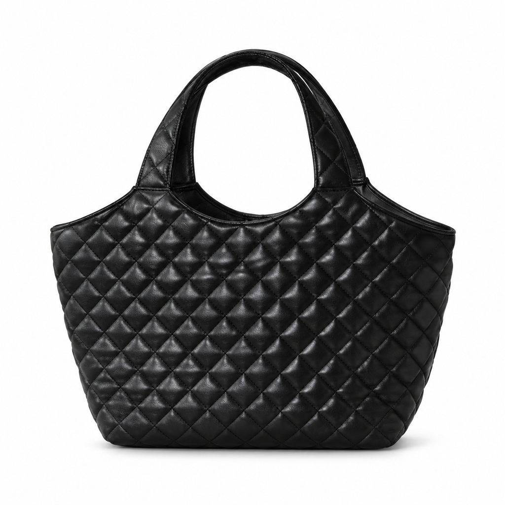 Saint Laurent YSL Icare Maxi Tote – Black Quilted Leather
