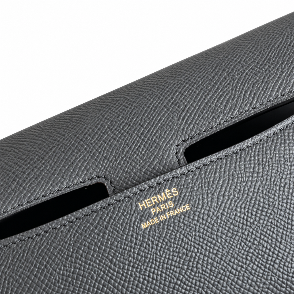 Hermès Lindy 26cm Crossbody Bag – Graphite Grey & Gold | Power Luxury Leather