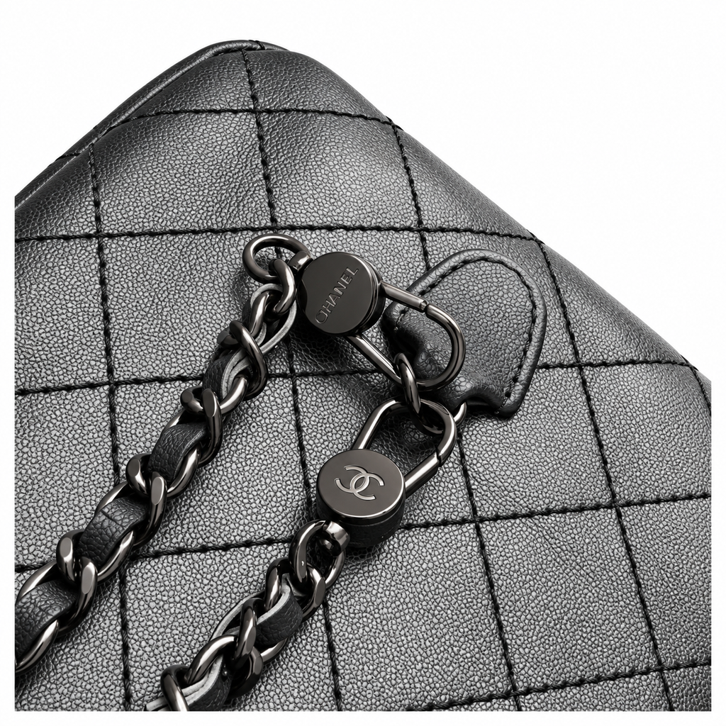 Chanel So Black Quilted Lambskin Mini Chain Backpack 18×13×9cm