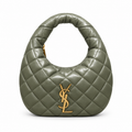 YSL Saint Laurent Quilted Leather Hobo Bag