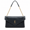YSL Saint Laurent Envelope Chain Bag Black
