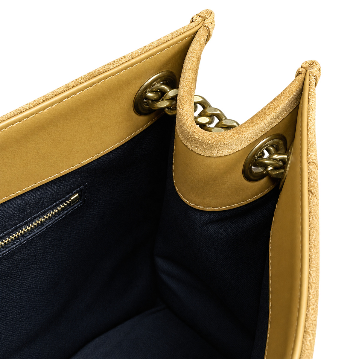 YSL Saint Laurent Nolita Quilted Suede Tote – Sand