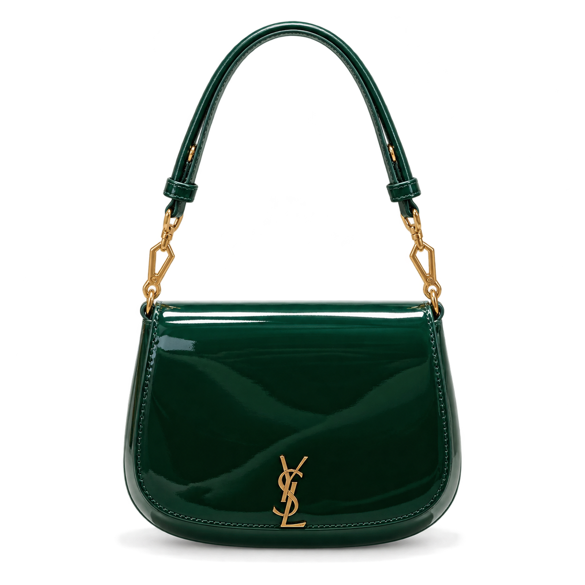 YSL Cassandra Mini Bag – Emerald Patent Leather