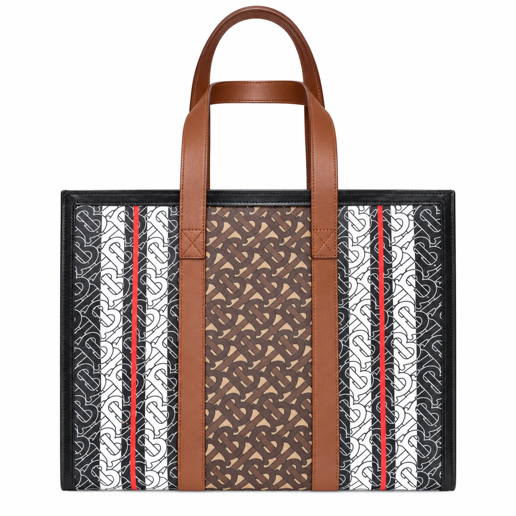 Burberry Heritage Monogram Stripe Tote