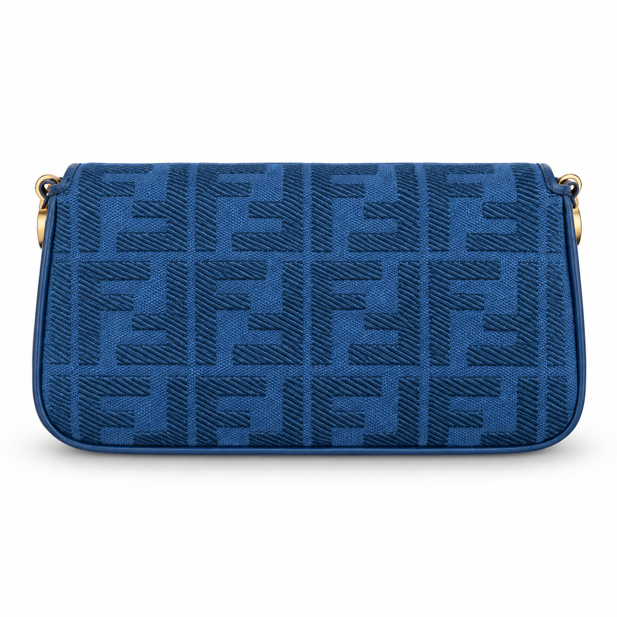 Fendi FF Shoulder Bag – Jacquard Canvas & Leather Trim, Flap Closure, 26cm